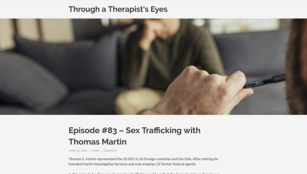 Private investigator Thomas Martin guest on Through a Therapist's Eyes Podcast